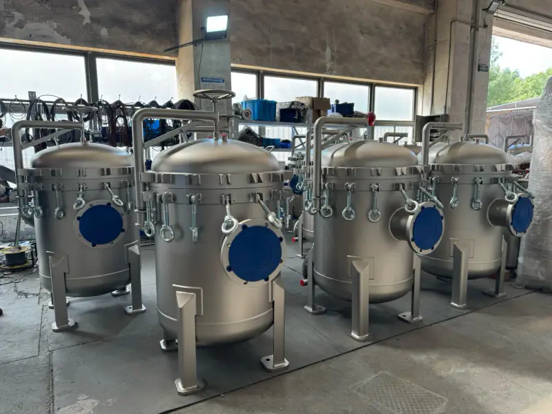 Batch of JINLV multi-bag filter housings for industrial liquid duty