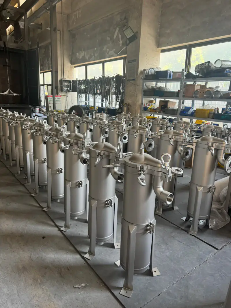JINLV single-bag filter housings prepared for shipment