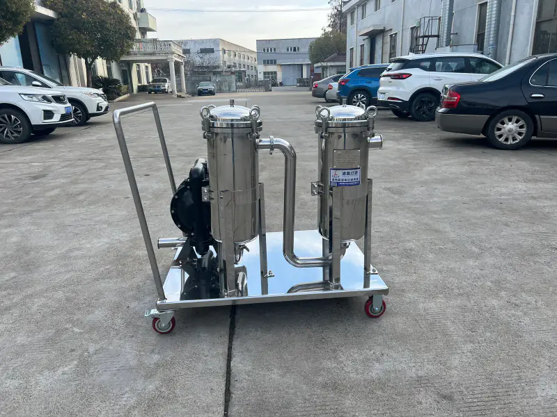Actual JINLV mobile filtration cart for a flexible water-treatment or process duty